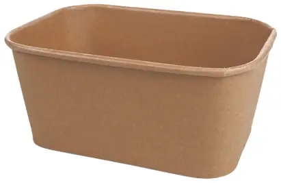 Miska papierowa Kraft PROSTOKĄTNA 1000ml 50szt 115x165x75mm
