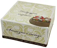 Karton na tort 22/22/11 jednoczęśc. 1szt ORNAMENT / BEZ OKNA