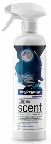 Wysoce skoncentrowany odświeżacz powietrza Clinex Scent jest unikalnym produktem do zastosowania we wszelkiego rodzaju pomieszczeniach. Idealny do odświeżania powietrza w biurach, przestrzeniach dla palących, pokojach gościnnych, toaletach. Unikalna nu...