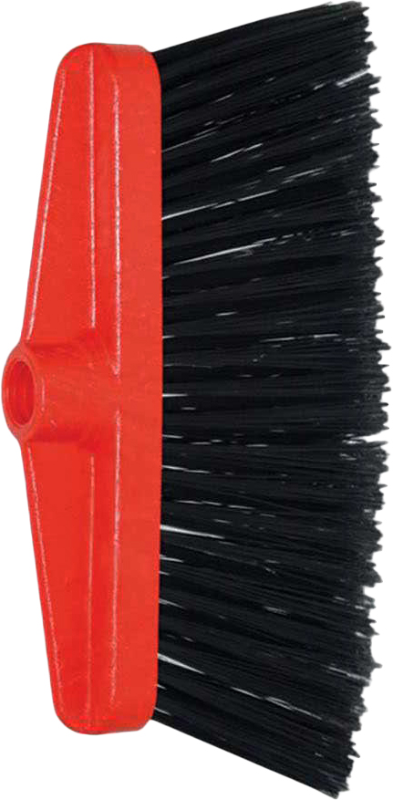 Szczotka miotła plast/pcv WYSOKA Szczotka miotła z oprawą plastikową czerwoną i włosiem PCV czarnym 9cm
