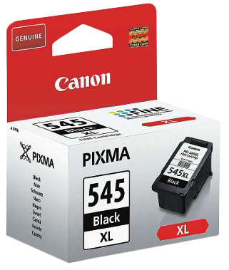 Tusz CANON PIXMA PG545 XL BK czarny ASARTO C545 BK Tusz Canon PIXMA PG545 XL czarny w pudełku z napisem pojemności i zdjęciem kartridża.