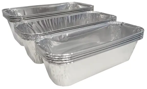 Foremki aluminiowe do pieczenia prostokątne, zestaw 15 sztuk w 3 rozmiarach