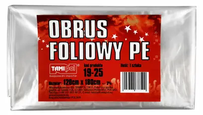 Obrus foliowy przeźroczysty 120/180cm 1szt - widok alternatywny
