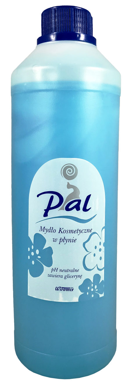 Mydło w płynie PAL Glicerynowe 1L niebieskie morski w butelce z pompką