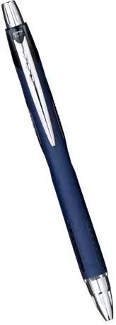 Długopis kulkowy UNI SXN-217 automatyczny, czarny z chromowaną końcówką i klipem, grubość 0,7 mm.