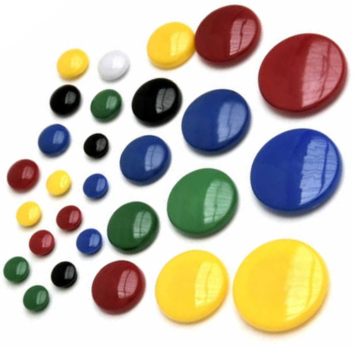 Magnesy do tablic 30mm Tetis 5 sztuk w kolorach żółtym, niebieskim, zielonym, czerwonym i czarnym