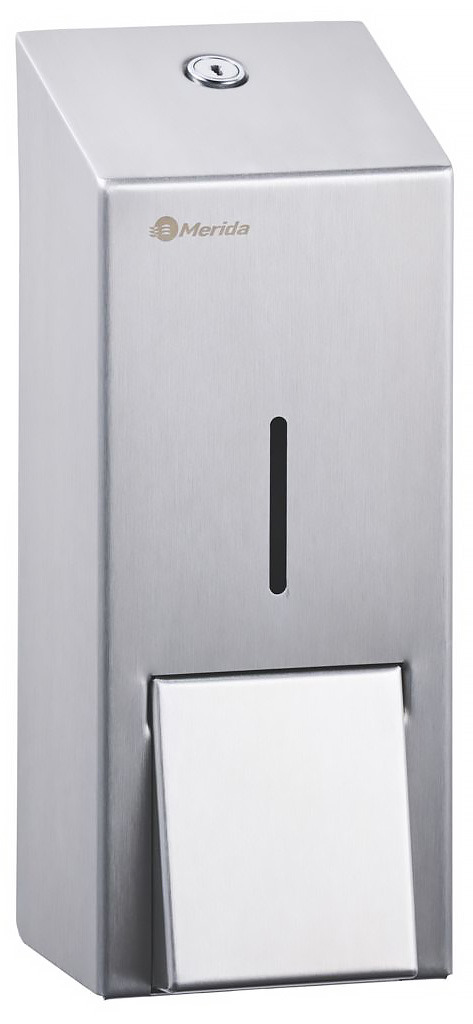 *mydło uzupełniane z kanistra
   *pojemność zbiornika 800 ml
   *wykonany ze stali nierdzewnej, szczotkowanej (matowej)
   *zabezpieczony trwałym stalowym zamkiem bębenkowym
   *zamek zlicowany z powierzchnią urządzenia
   *łączenia boków spawane ...