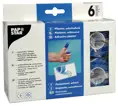Plaster samoprzylepny 5cm x 5m niebieski PAP STAR, opakowanie z rolkami w pudełku.