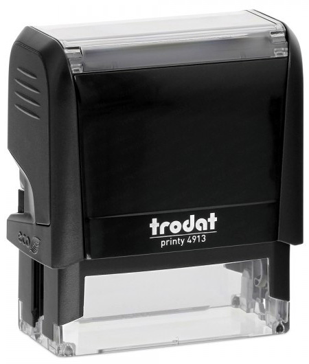 Pieczątka Trodat Printy 4913 czarna z wymienna płytką tekstową 58x22 mm
