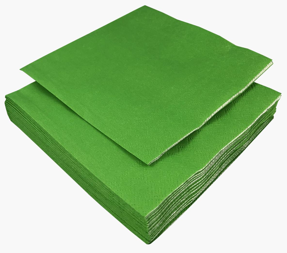 Serwetki koktajlowe 25x25 cm trójwarstwowe ciemnozielone 20 sztuk
