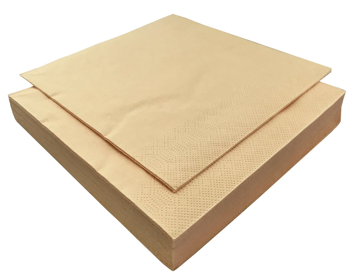 Serwetka kolorowa 3-warstwowa 33x33cm kremowa, opakowanie 20 sztuk