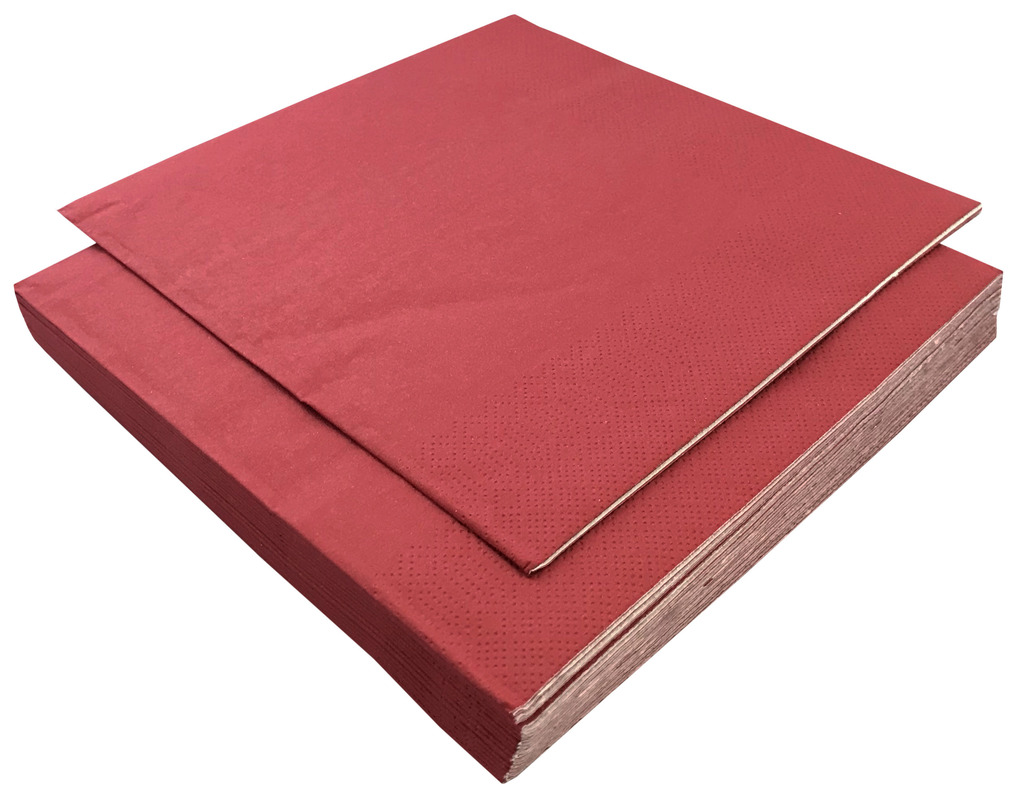 Serwetka kolorowa 33/33 3warst. 20szt Bordowy Serwetka kolorowa 33x33 cm 3-warstwowa 20 sztuk bordowa