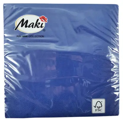 Serwetka kolorowa  33/33  3warst.  20szt Granatowy WARM NAVY