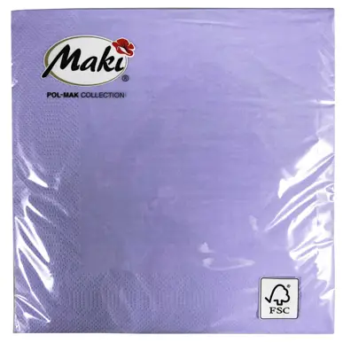 Serwetka kolorowa  33/33  3warst.  20szt Lawendowy