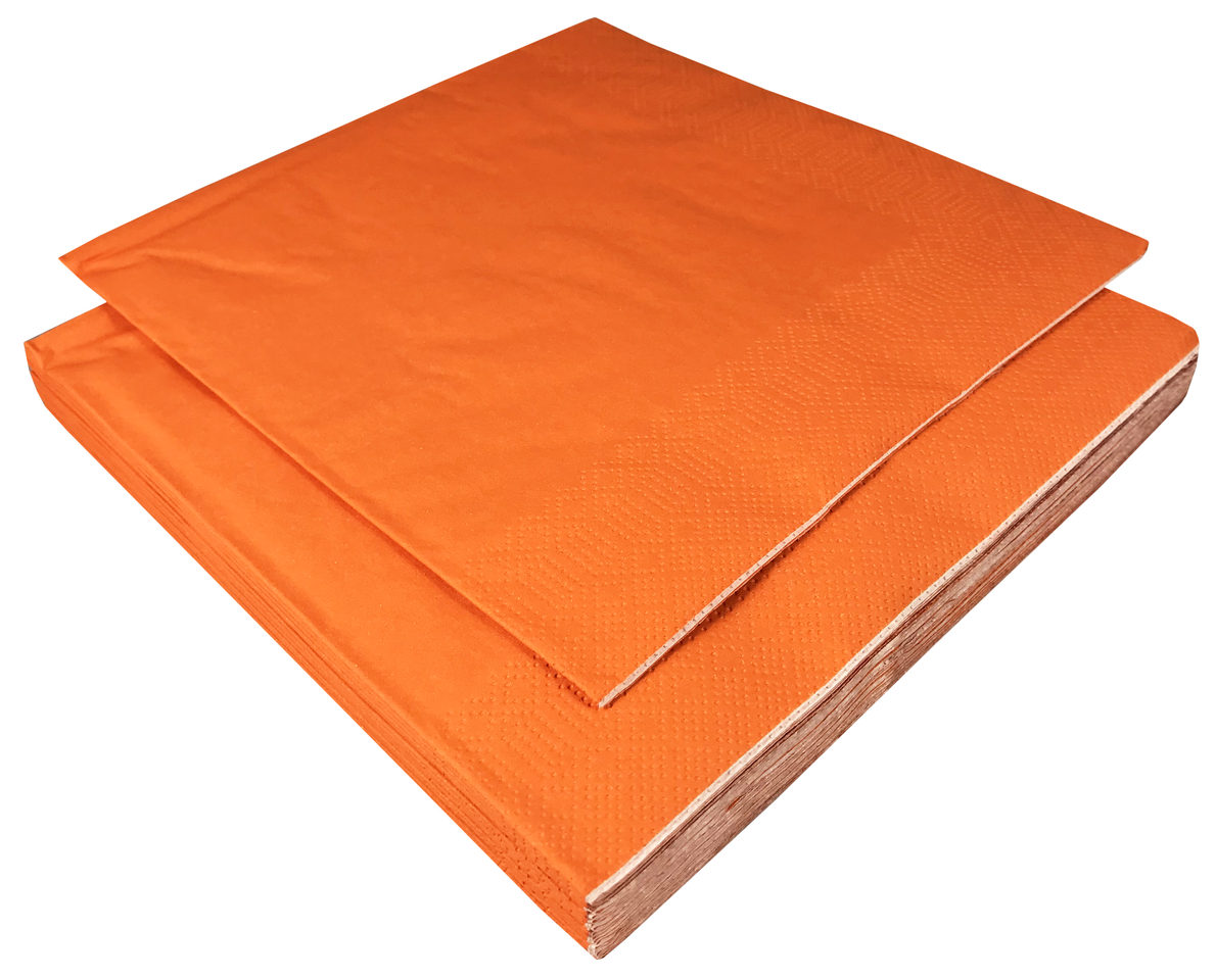 Serwetka kolorowa 33/33 3warst. 20szt Pomarańczowy Serwetka kolorowa 33x33 cm 3-warstwowa pomarańczowa 20 sztuk