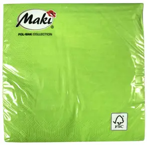 Serwetka kolorowa  33/33  3warst.  20szt Limonkowy