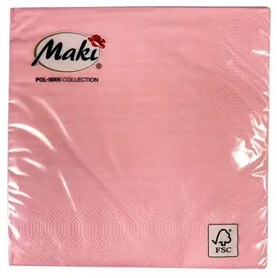 Serwetka kolorowa 33/33 3warst. 20szt Jasny różowy 3-warstwowe, serwetki składane, to doskonały sposób na dekorację stołu. Dostepne w szerokiej gamie kolorów. Wymiary: 33x33 cm, opakowanie zawiera: 20 szt.
<!-- M10 P48 K250-->