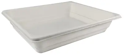 Pojemnik obiadowy z pulpy papierowej biały niedzielony do zgrzewu 175x227mm biodegradowalny.