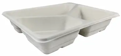 Pojemnik obiadowy z pulpy papierowej to proekologiczne i przyjazne środowisku rozwiązanie dla firm cateringowych oferujących dowóz tradycyjnych posiłków. Powleczenie cienką warstwą poliestrową sprawia, że pojemnik nie przesiąka i ma niemal nieograniczo...