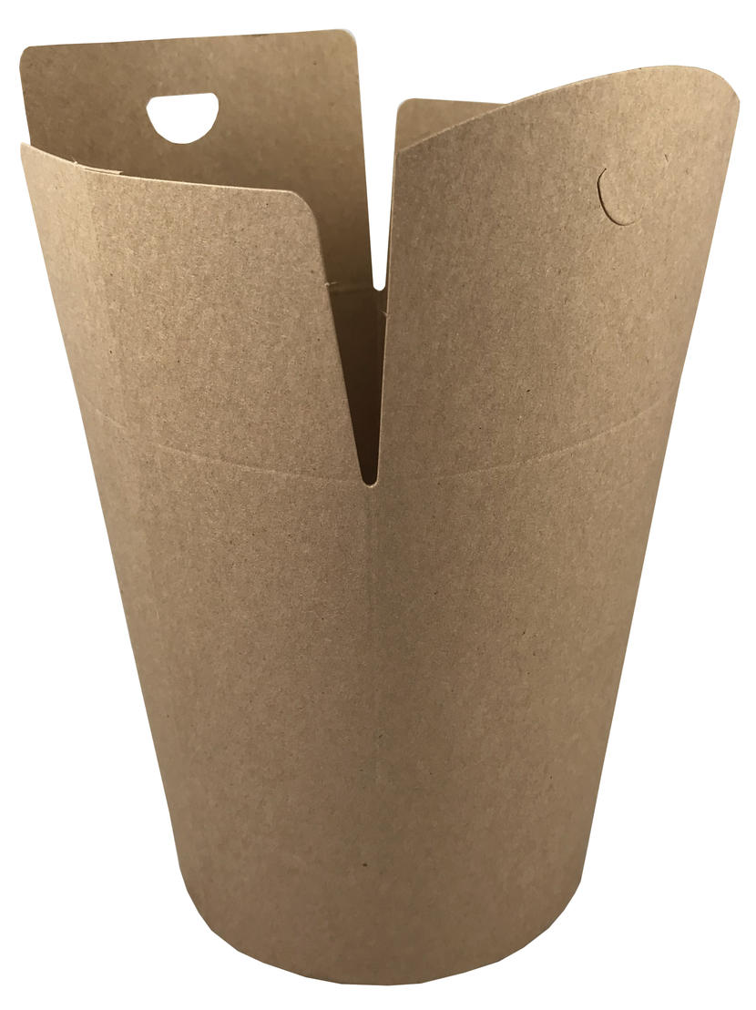 Papierowe pudełko FOOD BOX 1000ml kraft z zamknięciem, do pakowania posiłków na wynos.