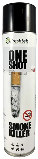 Odświeżacz FRESHTEK SMOKE KILLER 600ml ONE SHOT Silnie skoncentrowany odświeżacz powietrza w aerozolu. Określenie "One Shot" oznacza, iż wystarczy jedno przyciśnięcie "spustu", aby świeży zapach rozszedł się po całym pomieszczeniu. Jedno około 1 sekundowe naciśnięcie wentyla wystarcza aby odświeżyć ...