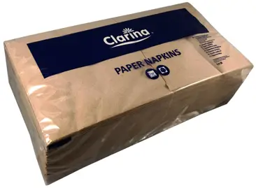 Serwetki papierowe Clarına 33x33 cm naturalne 500 sztuk opakowanie zbiorcze
