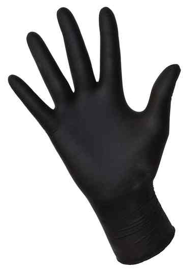 Jednorazowe rękawice bezpudrowe wykonane z nitrylu w kolorze czarnym.

   *Opakowanie: 100 szt
   *Rozmiar: M
   *Wykończenie mankietu: równomiernie rolowany brzeg
   *Pasujące na lewą i prawą dłoń
   *Idealne: do badań laboratoryjnych, czynności...
