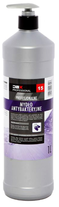JAX Mydło w płynie z pompką 15 1L z pompką ANTYBAKTERYJNE neutralny zapach Antybakteryjne mydło przeznaczone do mycia rąk i całego ciała. Specjalnie dobrane, delikatne składniki pielęgnują skórę dłoni i pozostawiają ją higienicznie czystą. Środek antybakteryjny zawarty w mydle jest przez wiele godzin aktywny, przez co skutecz...