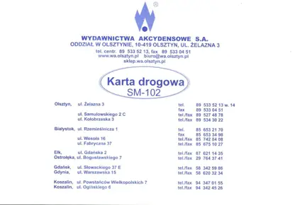 DR Karta Drogowa A4 (SM/102)801-1