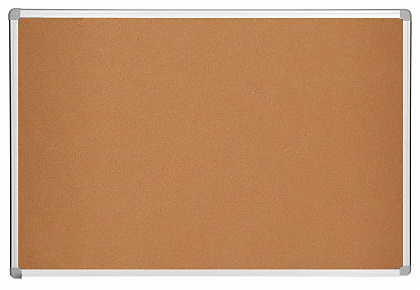 Tablica korkowa 60x90 cm w aluminiowej ramie, powierzchnia korkowa brązowa