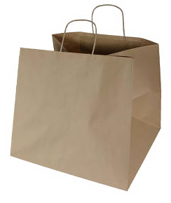 Torba pap. klockowa SZARA 36/33/32 1szt skrętne ucho, gładka Szara torba z uchem, to jeden z najpopularniejszych produktów wśród toreb papierowych. Są bardzo wytrzymałe, uniwersalne. Znajdują zastosowanie w sklepach wielobranżowych. Wymiary: 36x33x32 cm.