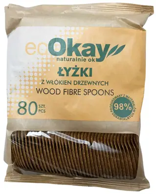 Łyżka z Włókien Drzewnych 17cm 50 szt WOOD FIBRE