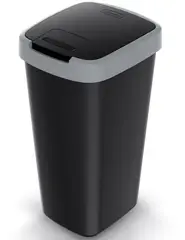 Kosz na śmieci COMPACTA Q prostokątny szaro czarny 25L