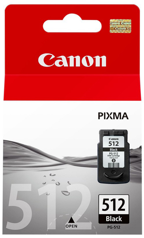 Tusz Canon 512 czarny do drukarek PIXMA, pojemność 10 ml, oryginalny wkład atramentowy.