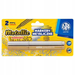 Markery metaliczne Złoty i Srebrny 2szt ASTRA