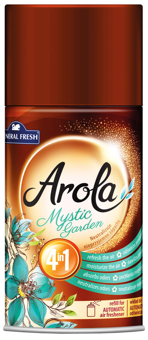Odświeżacz General Fresh Arola wkład automatu Tajemniczy Ogród 250 ml w brązowym opakowaniu