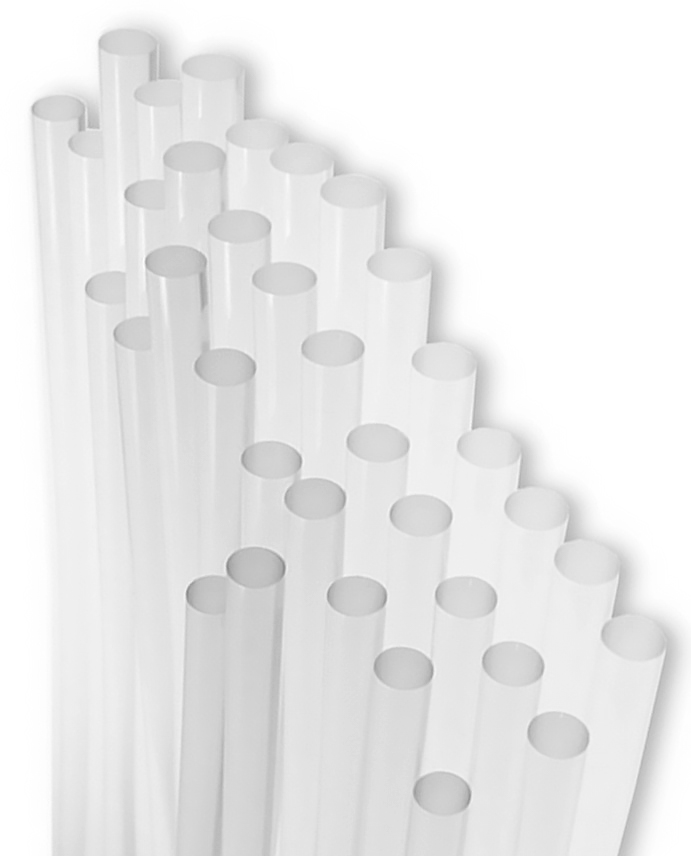 Wkłady kleju do pistoletu na gorąco 7mm x 30cm, przezroczyste cylindryczne pręty.