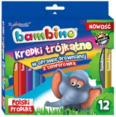 Kredki Ołówkowe trójkątne 12 kol. JUMBOBAMBINO