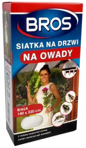 BROS Moskitiera na drzwi 2x75x220 140xx220 czarna