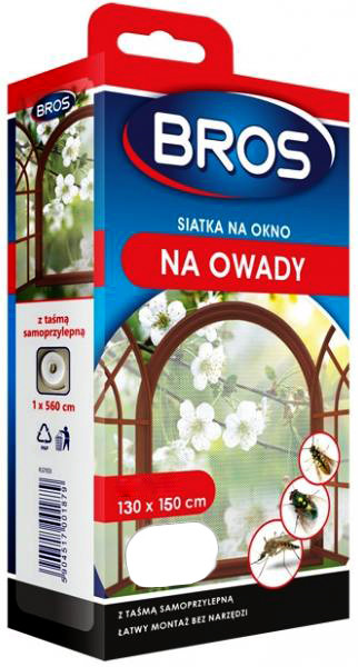 BROS moskitiera na okno 130x150 cm czarna siatka ochronna na owady