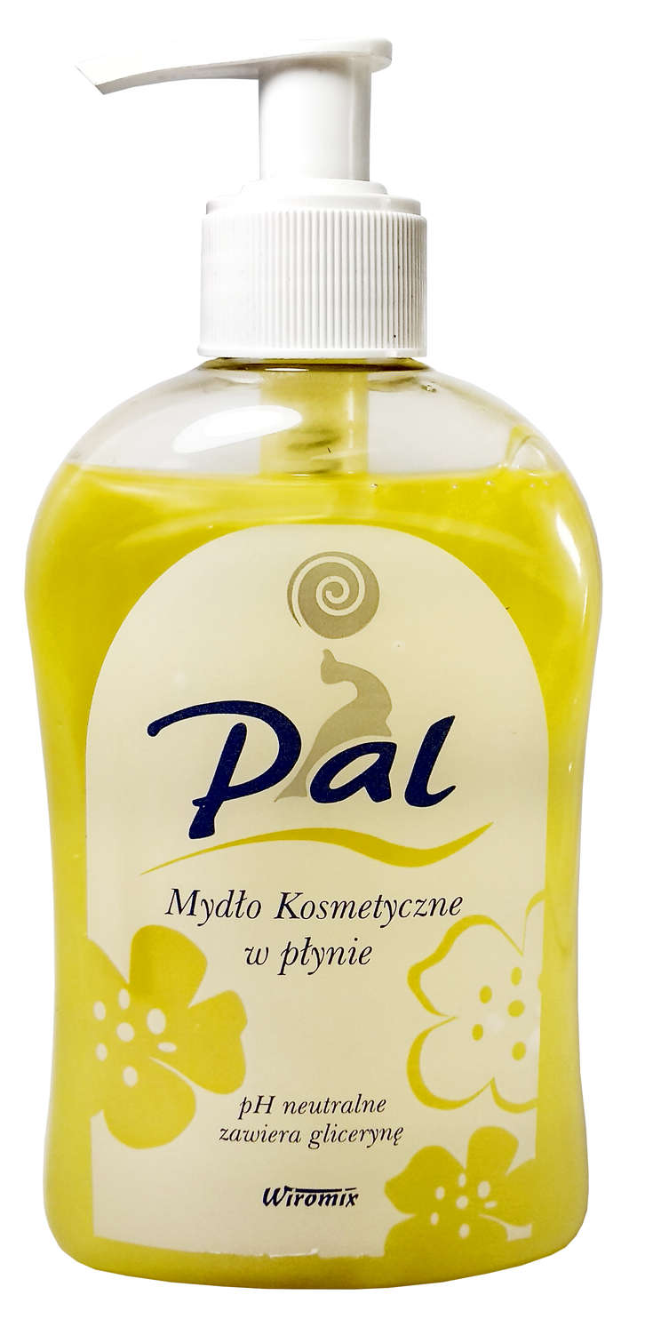 Mydło w płynie PAL Glicerynowe 500 ml żółte o zapachu grejpfruta i mandarynki w dozowniku