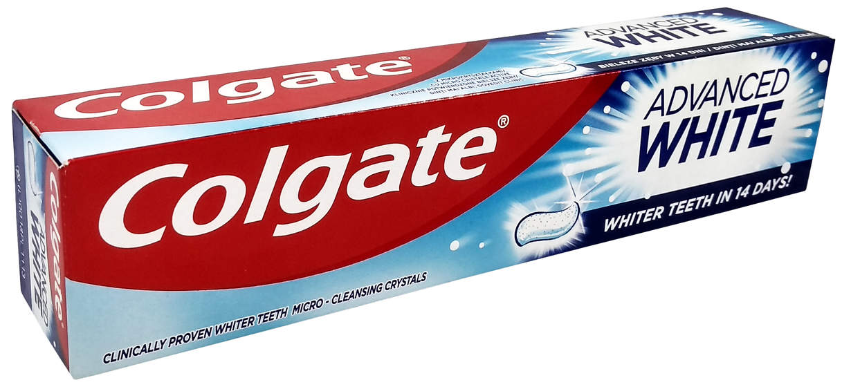 Pasta do zębów 100 ml Colgate Advanced White, aktywnymi mikrokryształkami czyszczącymi delikatnie poleruje i skutecznie wybiela zęby, a jej działanie zostało potwierdzone klinicznie. Pomaga też zapobiegać tworzeniu się nowych przebarwień, dzięki czemu ...