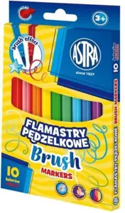 Flamastry pędzelkowe 10 kolorów ASTRA