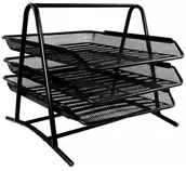 Szuflada półka biurowa  3 szt  Siatka czarna