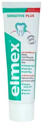 Pasta do zębów 75 ml ELMEX SENSITIVE PLUS z aminofluorkiem zapewnia skuteczną ochronę przed próchnicą oraz pomaga zwalczać nadwrażliwość. Pasta posiada niską ścieralność.

