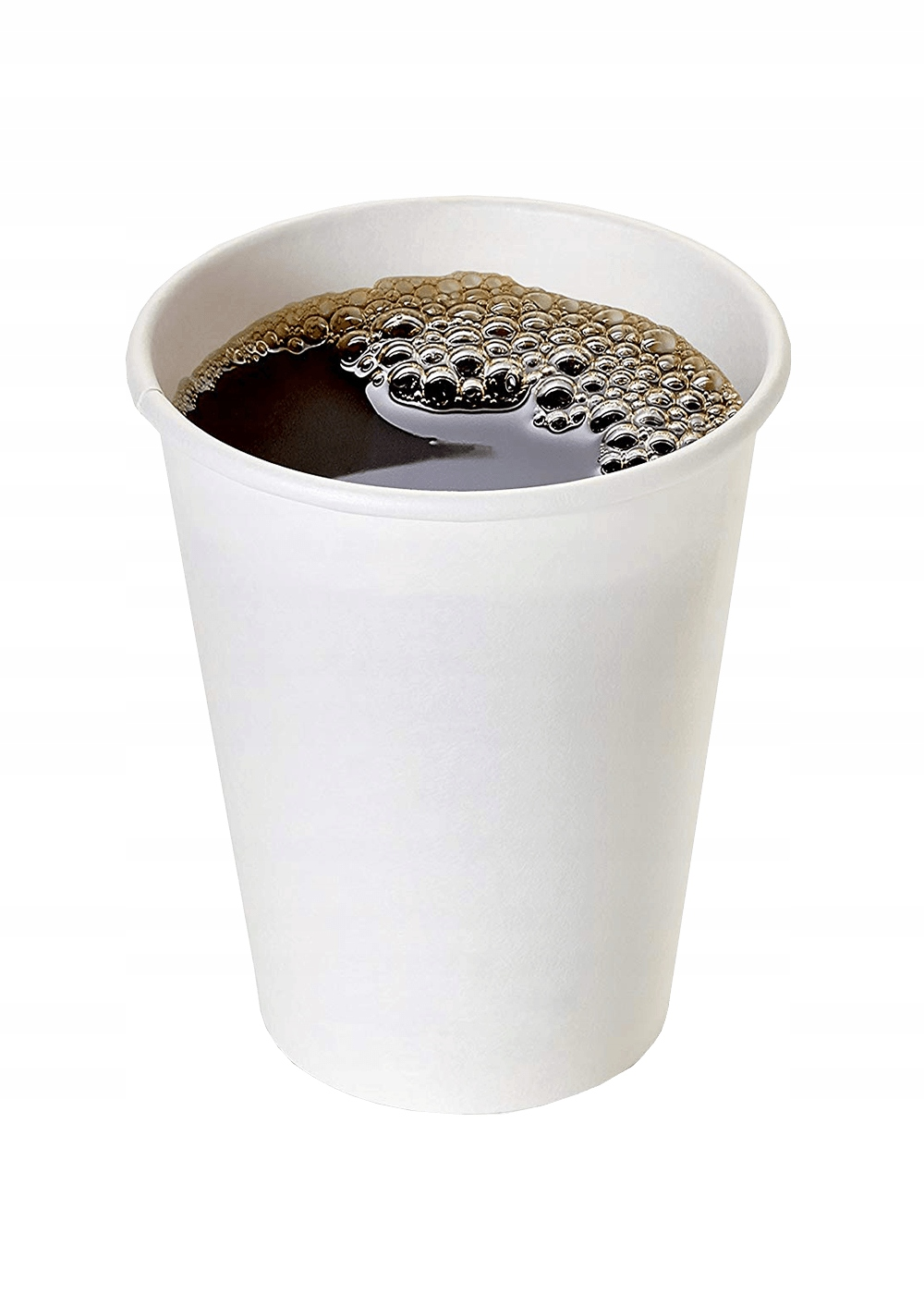 Kubek papierowy biały 250ml z kawą, opakowanie 50 sztuk