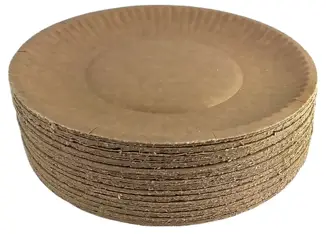 Talerz papierowy 15cm 100szt KRAFT Talerz papierowy kraft 15cm, paczka 100 sztuk, brązowy jednorazowy do potraw