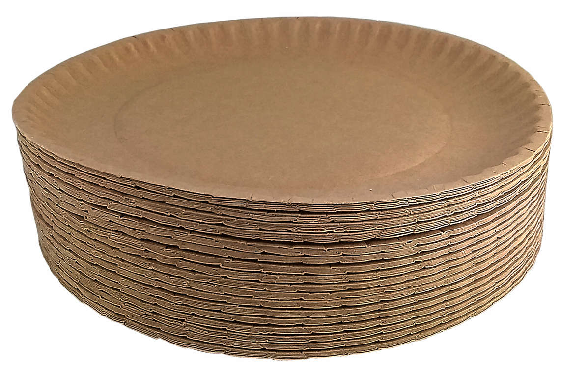 Talerz papierowy kraft 18cm, opakowanie 100 sztuk