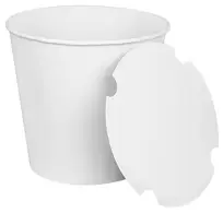 Kubełek papierowy, a la KFC, na kurczaka w panierce lub popcorn, itp. produkty.

    *Pojemność: 4100ml
    *Średnica u góry: O 21,5cm
    *Średnica u dołu: O 16cm
    *Wysokość: 17cm
    *Kolor: Biały

                                         ...