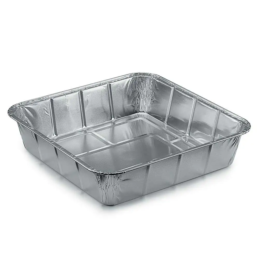 Foremka aluminiowa do pieczenia kwadratowa 229x229x50mm 2000ml srebrnista.